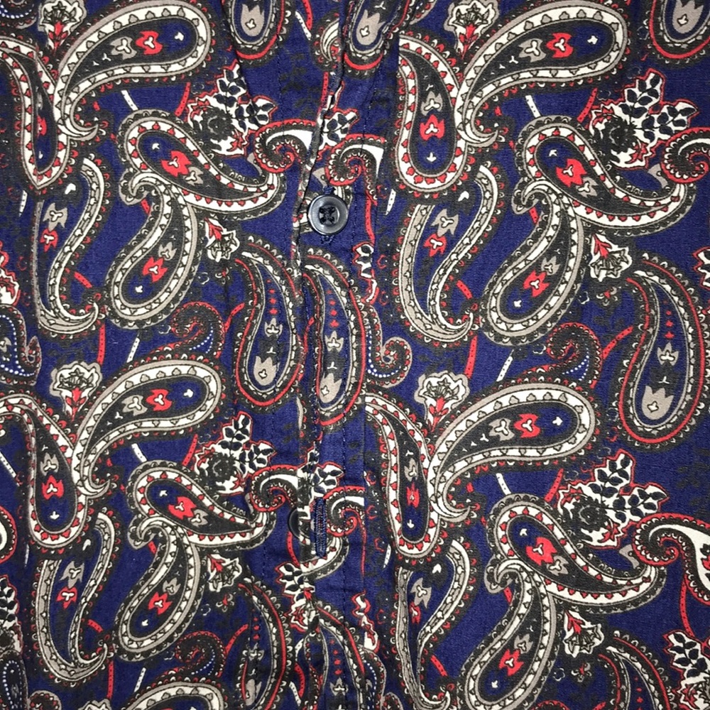 Men’s paisley button down - Picture 3 of 4